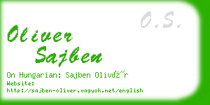 oliver sajben business card